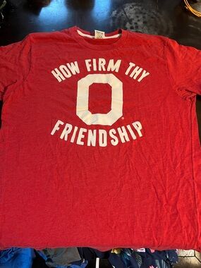 HOMAGE Red 'How Firm Thy Friendship' Graphic Tee